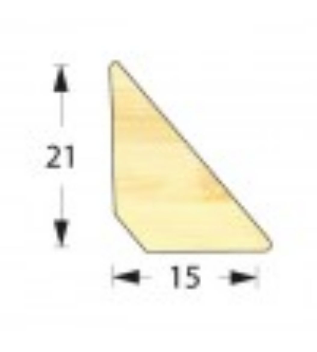 Billede af Træfejeliste eg 15x21mm